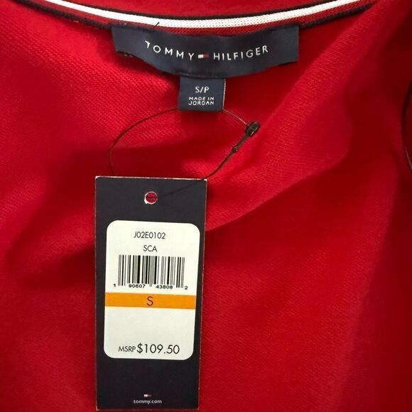 NWT Tommy Hilfiger Women's Military Band Jacket Red $109 S - Picture 8 of 10